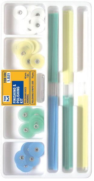 Finishing and Polishing Kit (Discs 48pcs, Finishing and Polishing Strips 75pcs and Mandrel 1pcs) medical equipment for hospital and laboratory use