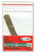 Metal Matrix Bands for Molars Shape 1 (without Ledge) 12pcs