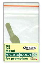 Metal Matrix Bands for Premolars Shape 3 (One Side Ledge) 12pcs