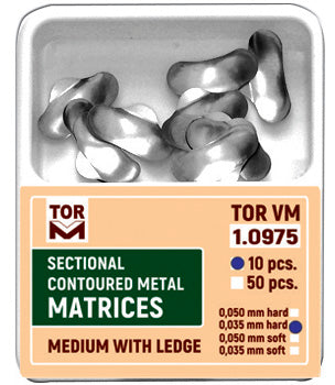 Medium Sectional Contoured Matrices with Ledge 50pcs medical equipment for hospital and laboratory use
