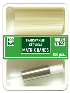 Transparent Cervical Matrix Former Kit, 100 Matrice Bands, Matrix Holder x1, Stopper x1 medical equipment for hospital and laboratory use