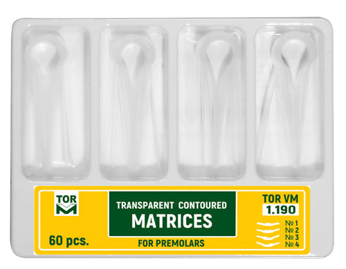 Kit of Premolar Transparent Contoured Matrices 60pcs medical equipment for hospital and laboratory use