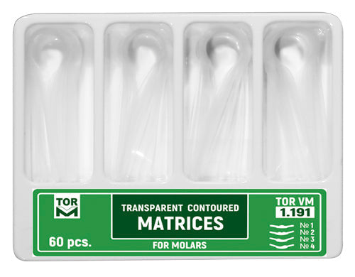 Kit of Molar Transparent Contoured Matrices 60pcs medical equipment for hospital and laboratory use