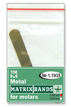 Metal Matrix Bands for Molars Shape 5 (One Central Ledge) 12pcs