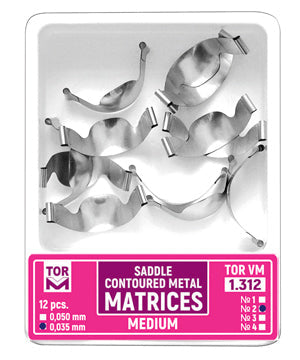 Saddle Contoured Metal Matrices Medium (Shape 1) 12pcs medical equipment for hospital and laboratory use