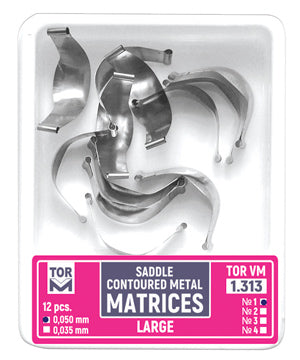 Saddle Contoured Metal Matrices Large (Shape 2) 12pcs medical equipment for hospital and laboratory use