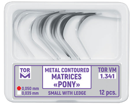 "Pony" Metal Contoured Matrices Small with Ledge 12pcs medical equipment for hospital and laboratory use