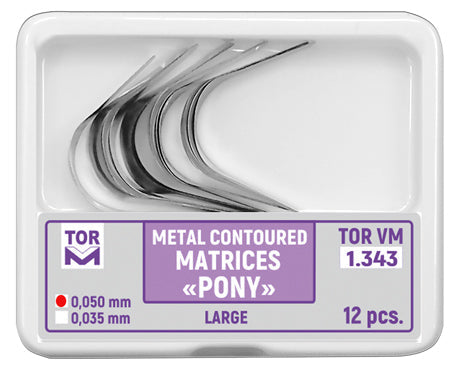 "Pony" Metal Contoured Matrices Large 12pcs medical equipment for hospital and laboratory use