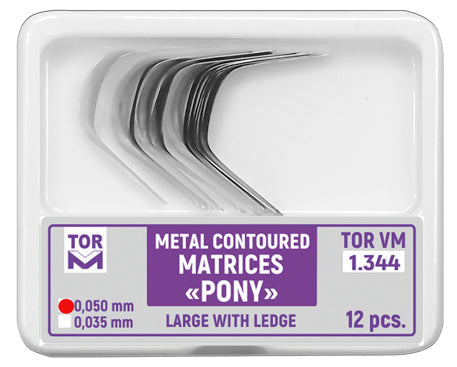 "Pony" Metal Contoured Matrices Large with Ledge 12pcs medical equipment for hospital and laboratory use