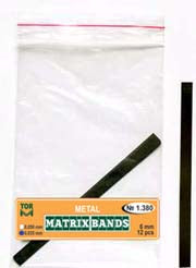Rectangular Metal Matrix Bands 6 mm Wide 12pcs