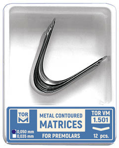 Metal Contoured Matrices for Premolars Shape 1 (without Ledge) 12pcs medical equipment for hospital and laboratory use