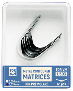 Metal Contoured Matrices for Premolars Shape 3 (Left Ledge) 12pcs medical equipment for hospital and laboratory use