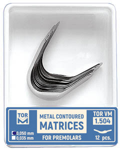 Metal Contoured Matrices for Premolars Shape 4 (Right Ledge) 12pcs medical equipment for hospital and laboratory use