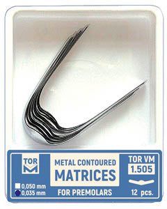 Metal Contoured Matrices for Premolars Shape 5 (One Central Ledge), Elongated 12pcs medical equipment for hospital and laboratory use
