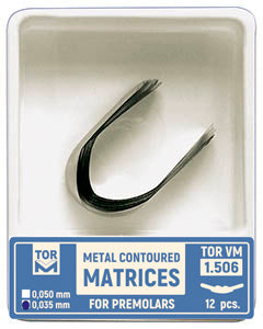 Metal Contoured Matrices for Premolars Shape 6 (Bilateral), Elongated 12pcs medical equipment for hospital and laboratory use