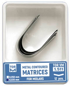 Metal Contoured Matrices for Molars Shape 1 (without Ledge) 12pcs medical equipment for hospital and laboratory use