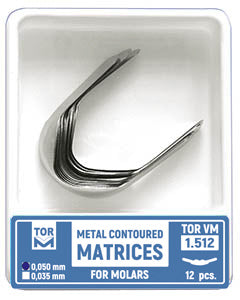 Metal Contoured Matrices for Molars Shape 2 (Bilateral) 12pcs medical equipment for hospital and laboratory use