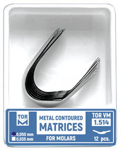 Metal Contoured Matrices for Molars Shape 4 (Right Ledge) 12pcs medical equipment for hospital and laboratory use