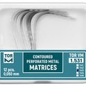 Metal Contoured Perforated Matrices Medium with Ledge (Shape 3) 12pcs medical equipment for hospital and laboratory use