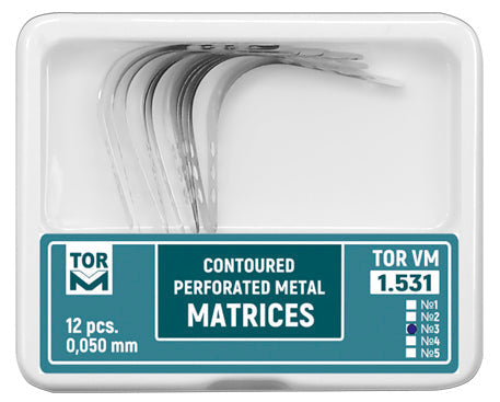 Metal Contoured Perforated Matrices Medium with Ledge (Shape 3) 12pcs medical equipment for hospital and laboratory use