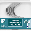Metal Contoured Perforated Matrices Large with Ledge (Shape 4) 12pcs medical equipment for hospital and laboratory use