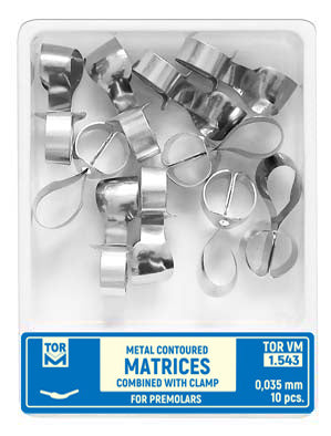 Metal Contoured Matrices for Premolars Combined with Clamp Shape 3 (Left Ledge) 10pcs medical equipment for hospital and laboratory use