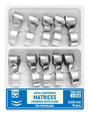 Metal Contoured Matrices for Premolars Combined with Clamp 10pcs medical equipment for hospital and laboratory use