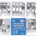 Metal Contoured Matrices for Molars Combined with Clamp 16pcs medical equipment for hospital and laboratory use