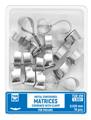 Metal Contoured Matrices for Molars Combined with Clamp Shape 1 (One Central Ledge) 10pcs medical equipment for hospital and laboratory use