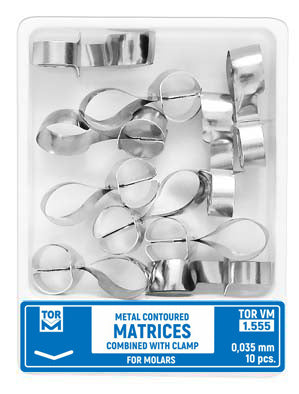 Metal Contoured Matrices for Molars Combined with Clamp Shape 5 (without Ledge) 10pcs medical equipment for hospital and laboratory use