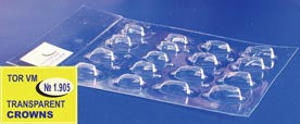 Transparent Crowns for Approximal Surface of Small and Medium Incisors and Canines 17pcs per Plate medical equipment for hospital and laboratory use