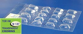 Transparent Crowns for Approximal Surface of Medium and Large Incisors and Canines 18pcs per Plate medical equipment for hospital and laboratory use