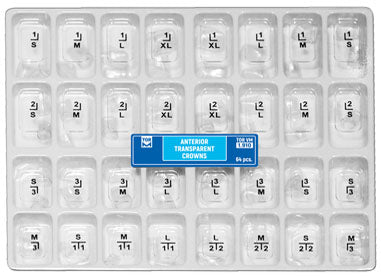 Anterior Transparent Crowns 64pcs medical equipment for hospital and laboratory use