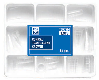 Conical Transparent Crowns 64pcs medical equipment for hospital and laboratory use