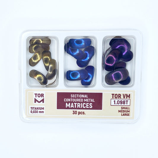 Set of Sectional Contoured Titanium Matrices 30pcs medical equipment for hospital and laboratory use