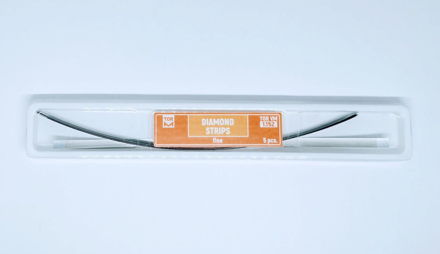 Metal Diamond Strips, Fine 5pcs
