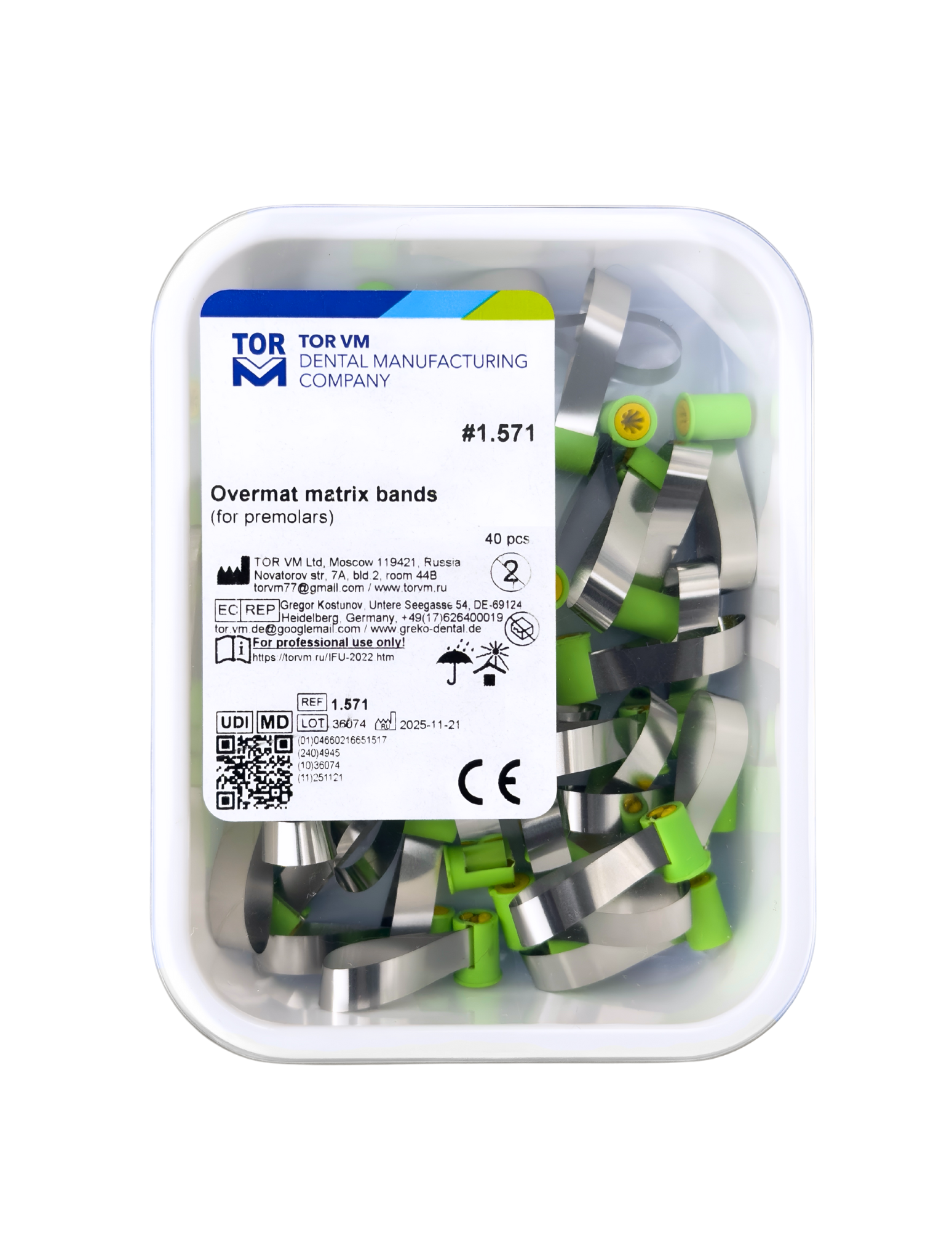 Overmat Refill - Steel Matrix Bands, 40pcs medical equipment for hospital and laboratory use