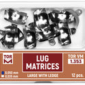 Lug Matrices Large with Ledge 12pcs