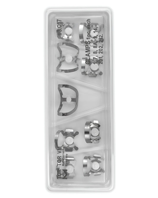 Set of Rubber Dam Clamps - 1, 7, 8, 8А, 9, 14, 201, 202, 212 medical equipment for hospital and laboratory use