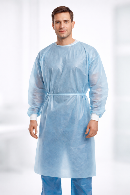 Disposable Isolation Gown w/ Elastic Cuff medical equipment for hospital and laboratory use
