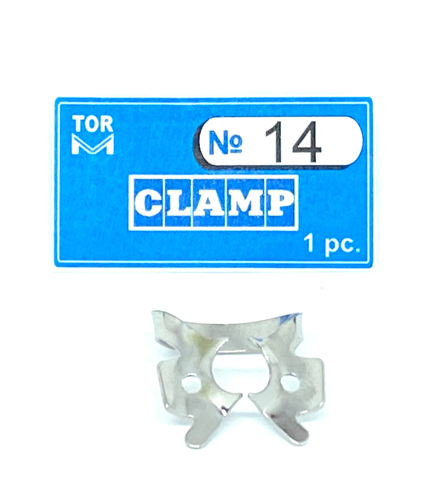 Clamp 14 (Winged Clamp with Angular "Jaws", for Molars with Damaged Coronal Part Or Mesial Paries)