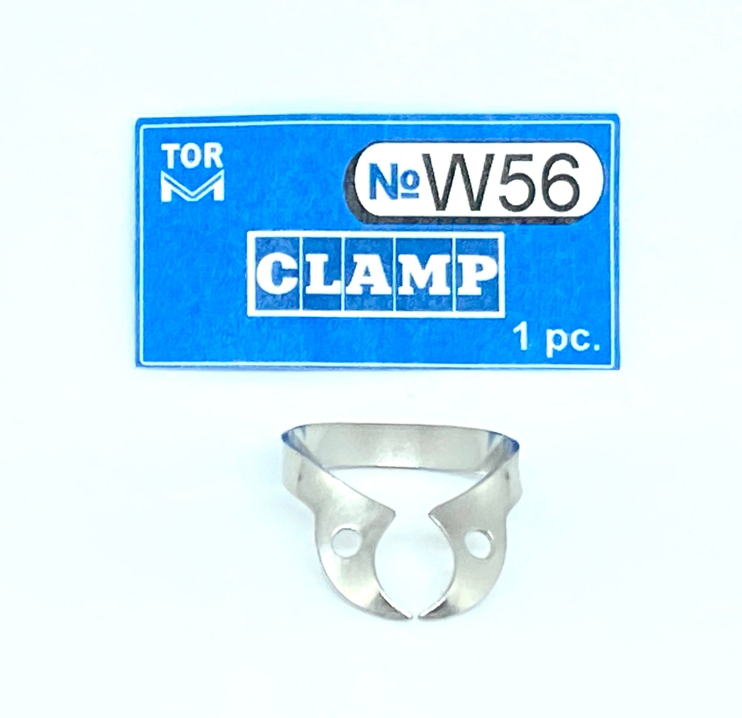 Clamp W56 (Wingless Clamp with Rigid Angular "Jaws", for Large Lower Molars (Festooned Jaws for Molars' Roots)