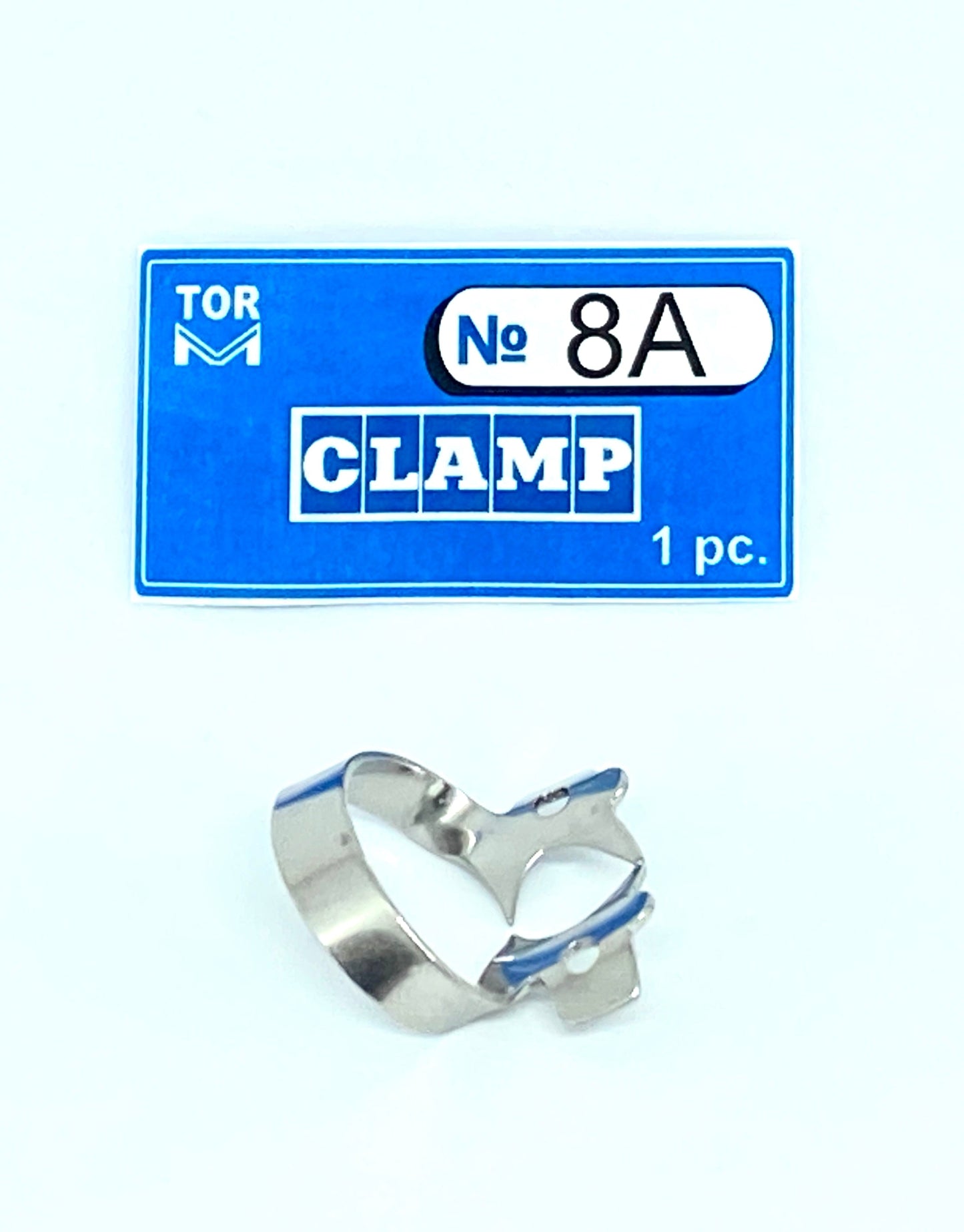 Clamp 8A (with Rigid Angular "Jaws", for Upper and Lower Molars with Almost Absent Crown Part)