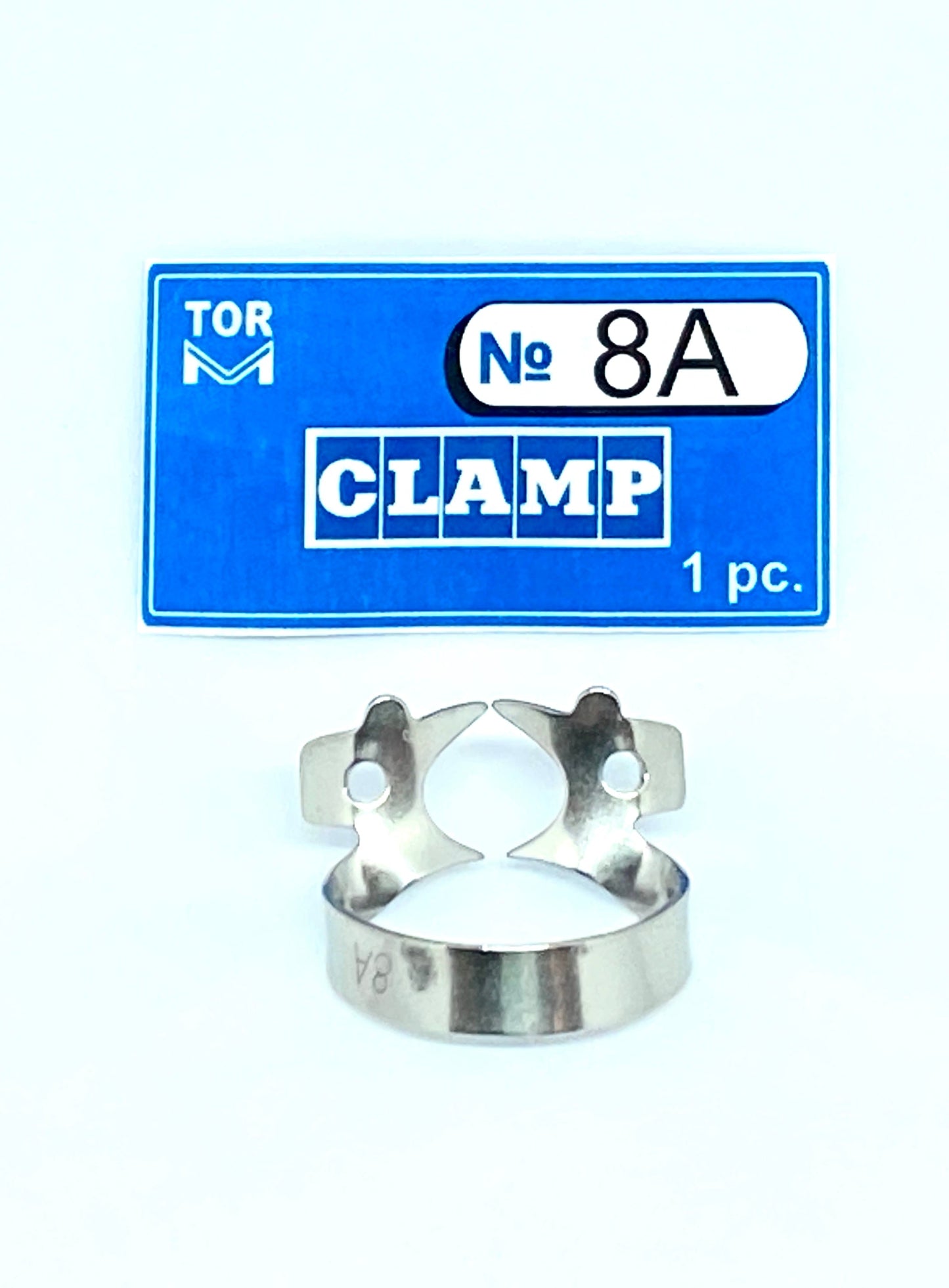 Clamp 8A (with Rigid Angular "Jaws", for Upper and Lower Molars with Almost Absent Crown Part)