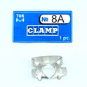 Clamp 8A (with Rigid Angular "Jaws", for Upper and Lower Molars with Almost Absent Crown Part)