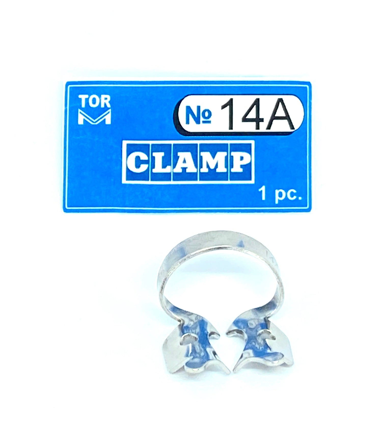Clamp 14A (with "Jaws" Curved Along The Plane In The form of A Funnel, for Molars with A Strongly Destroyed Crown Part Or with A Completely Destroyed Mesial Wall)