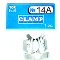 Clamp 14A (with "Jaws" Curved Along The Plane In The form of A Funnel, for Molars with A Strongly Destroyed Crown Part Or with A Completely Destroyed Mesial Wall)