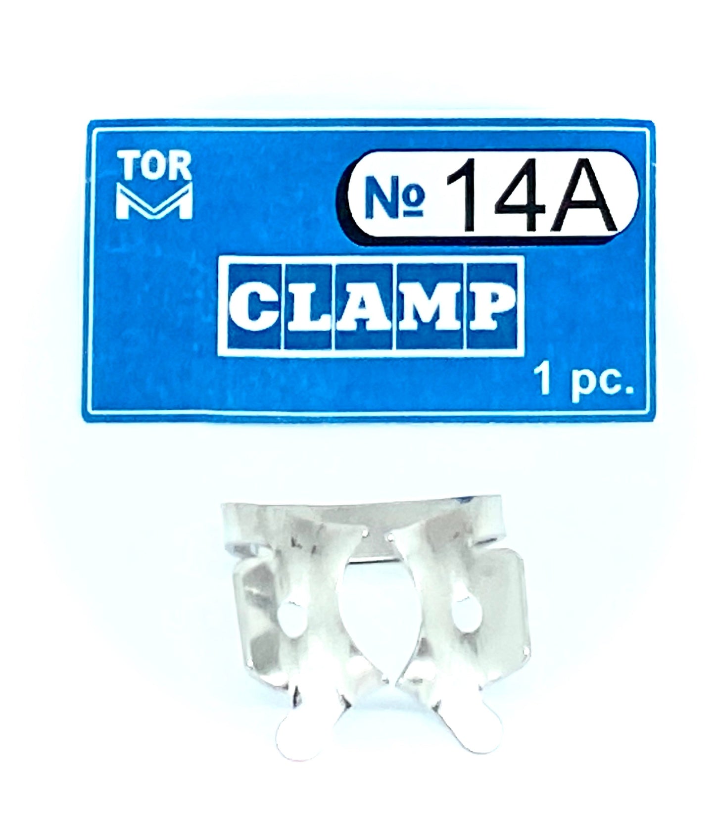 Clamp 14A (with "Jaws" Curved Along The Plane In The form of A Funnel, for Molars with A Strongly Destroyed Crown Part Or with A Completely Destroyed Mesial Wall)
