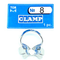 Clamp 8 (Winged Clamp with Rigid Angular "Jaws", for Large Molars (Festooned Jaws for Molars' Roots)