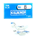 Clamp 8 (Winged Clamp with Rigid Angular "Jaws", for Large Molars (Festooned Jaws for Molars' Roots)